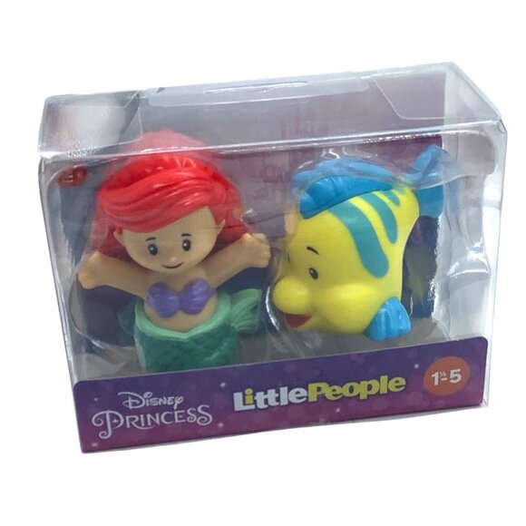 Disney Princess Little People Ariel & Flounder Figures Ages 1-5 Mattel NEW - Picture 4 of 4